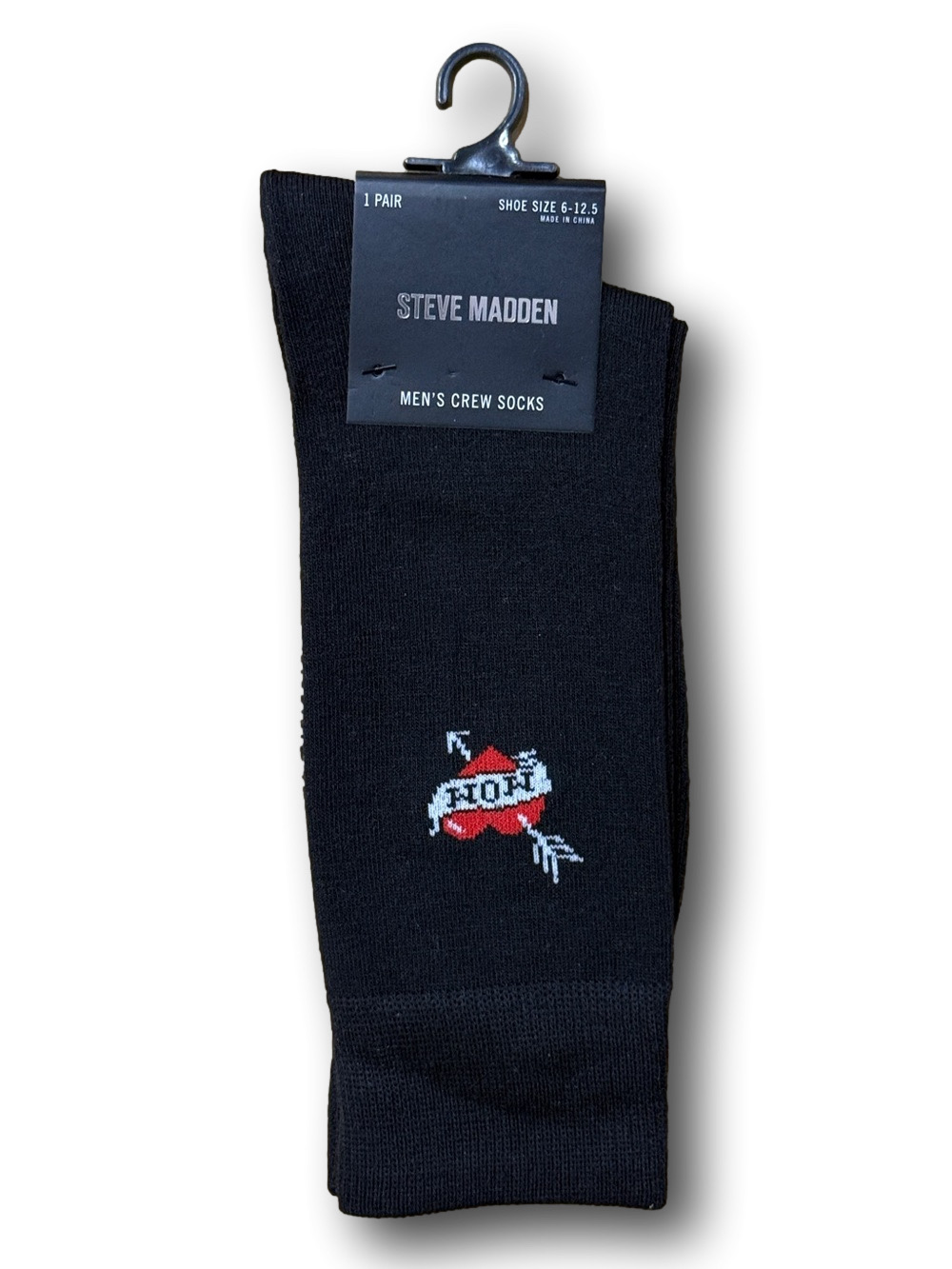 3/$18 Steve Madden Mom Heart Funny Novelty Crew Socks - NWT